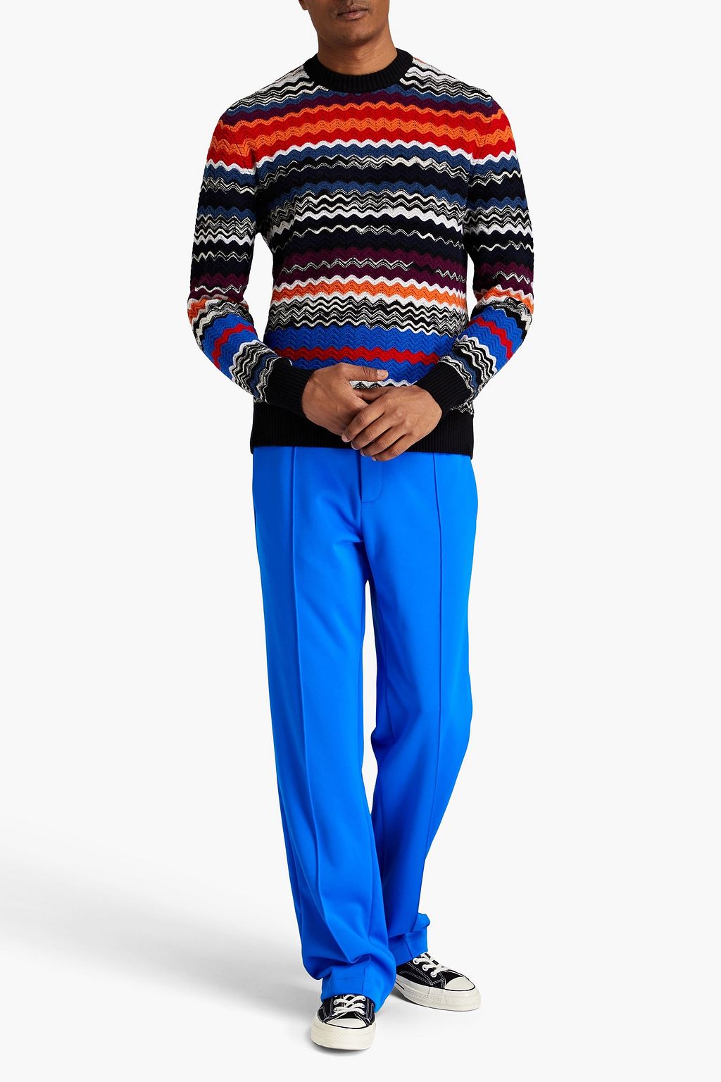 MISSONI Jacquard-knit wool-blend sweater