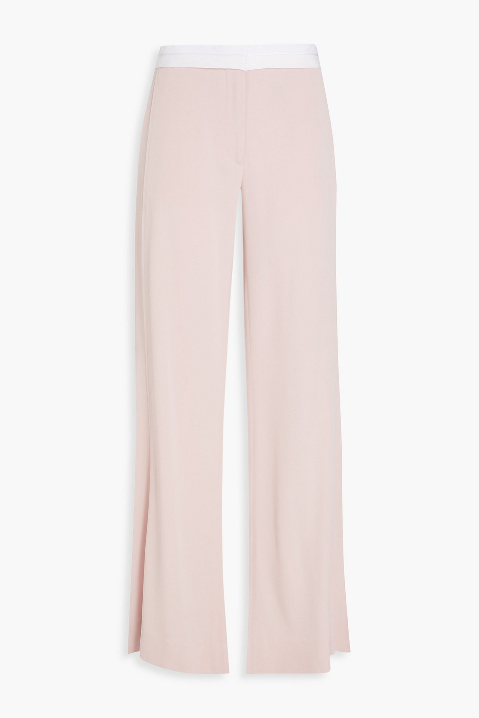 Victoria Beckham Side Panel Wide-leg Pants In Blush