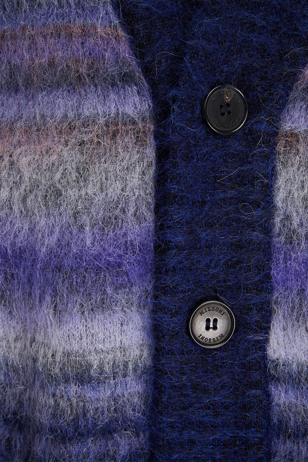 MISSONI Brushed striped knitted cardigan