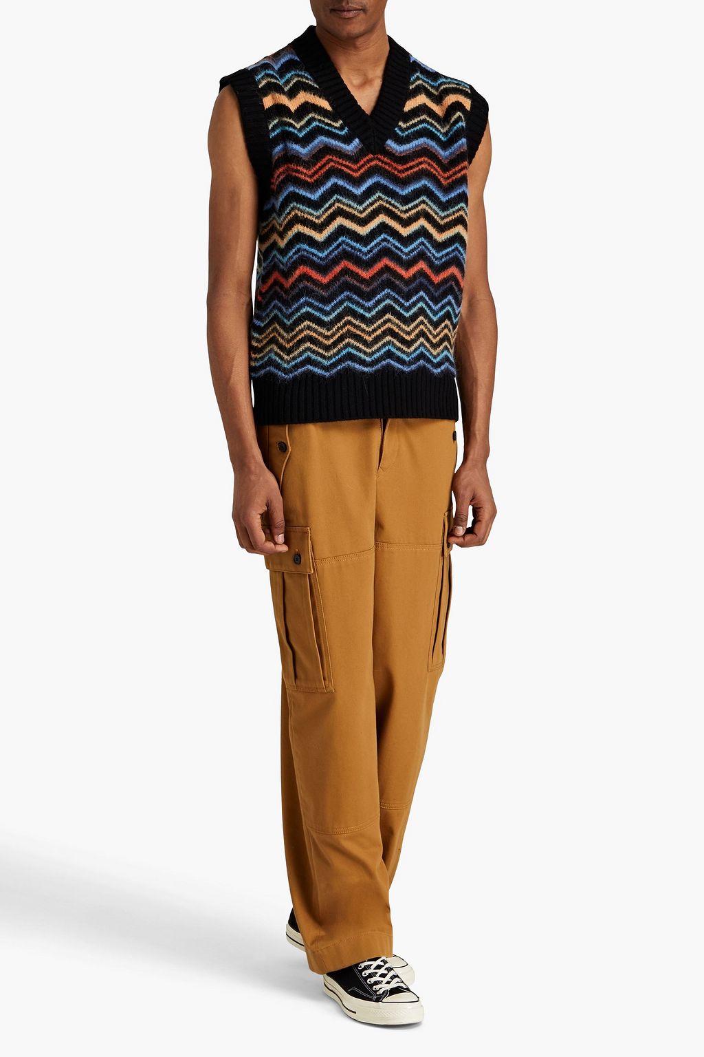 MISSONI Brushed jacquard-knit vest