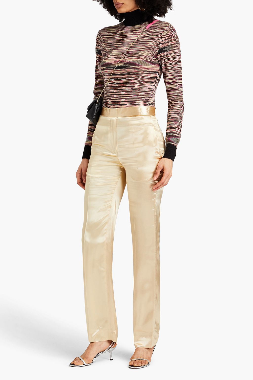 VICTORIA BECKHAM Satin straight-leg pants