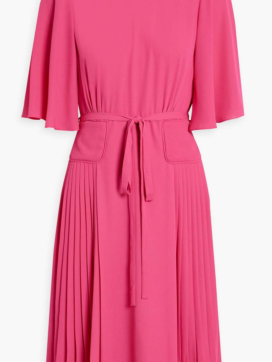 pleated crepe dress