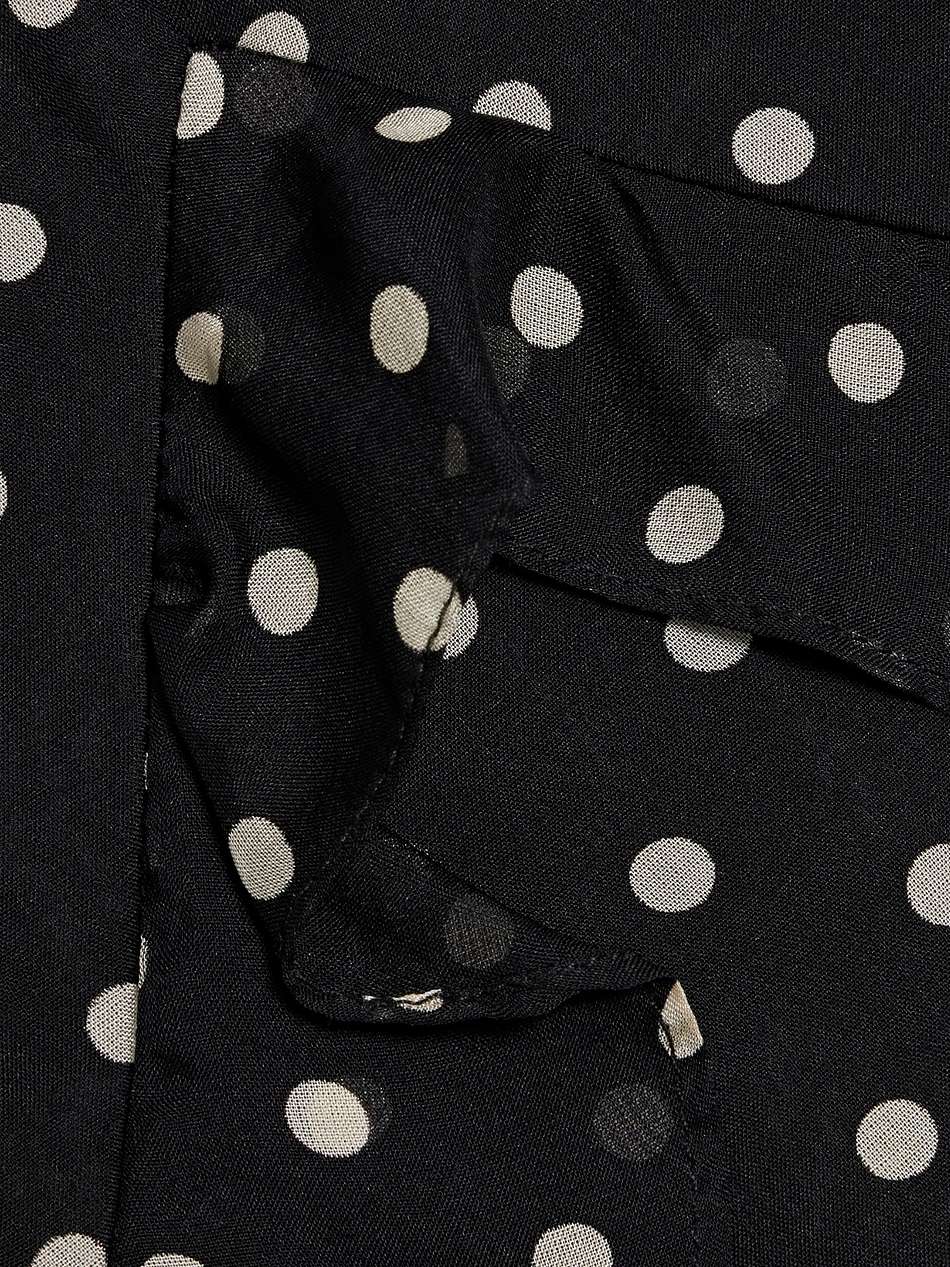 ruffled polka-dot silk-chiffon dress