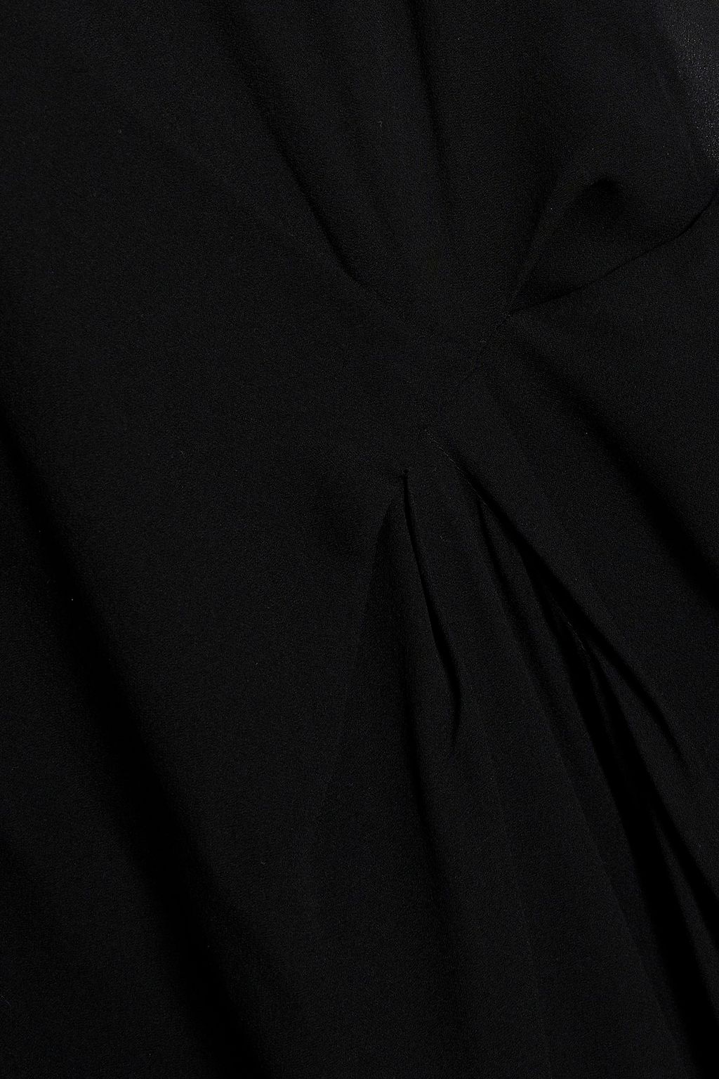 THEORY Draped silk crepe de chine midi dress