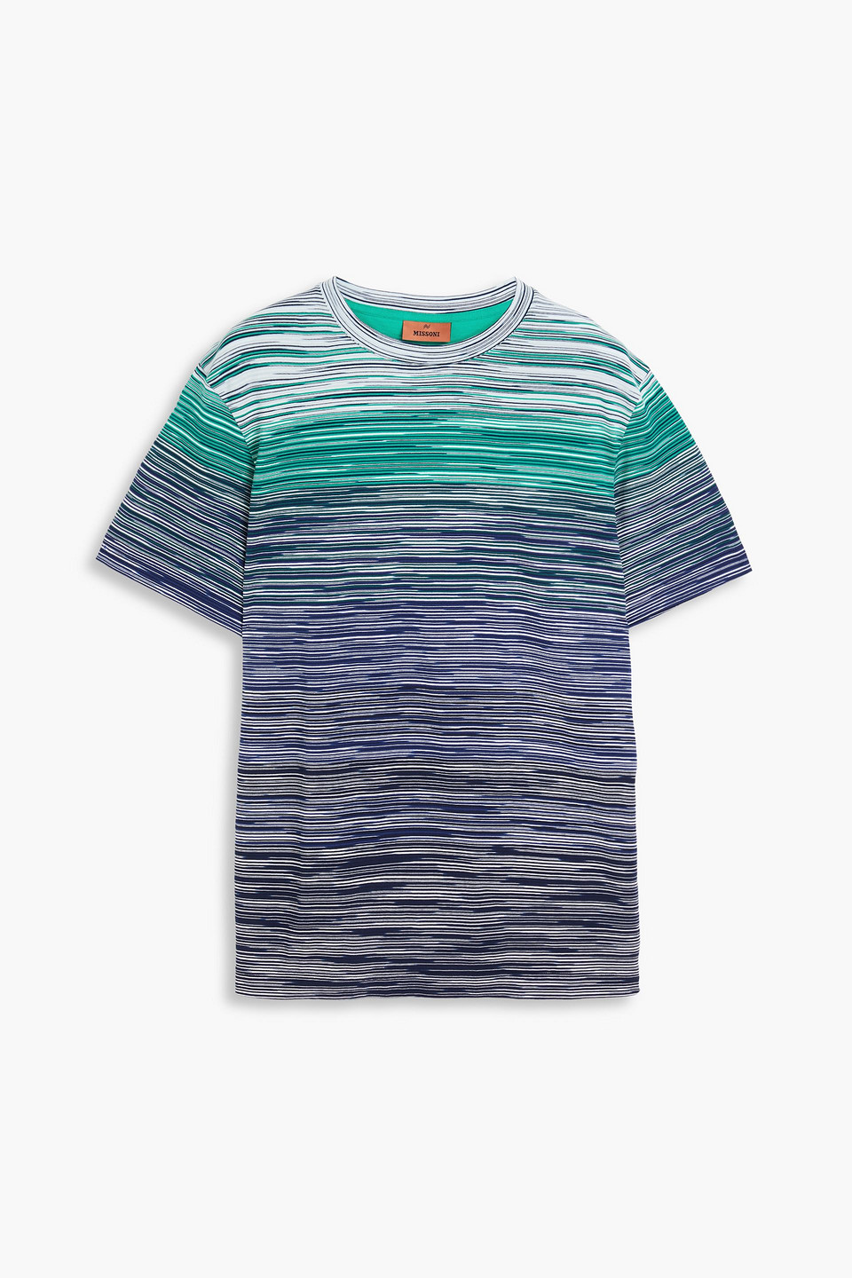 Missoni Space-dyed Cotton-jersey T-shirt In Jade