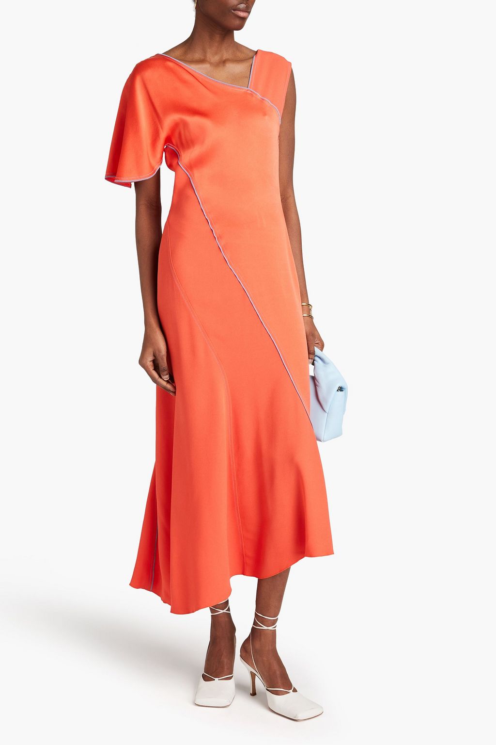 VICTORIA BECKHAM 비대칭 캐디 미디 드레스