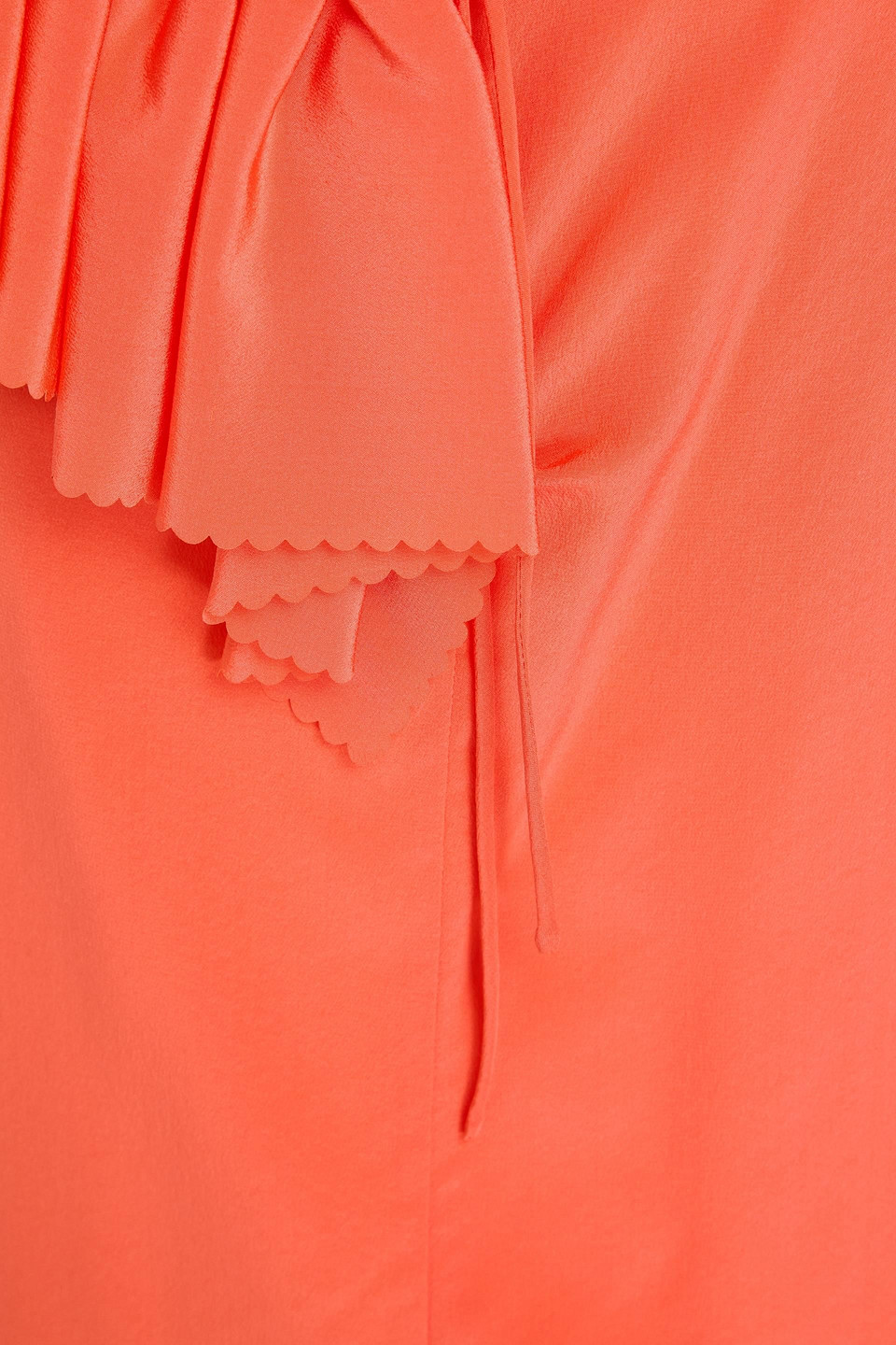 VICTORIA BECKHAM RUFFLED SILK CREPE DE CHINE BLOUSE