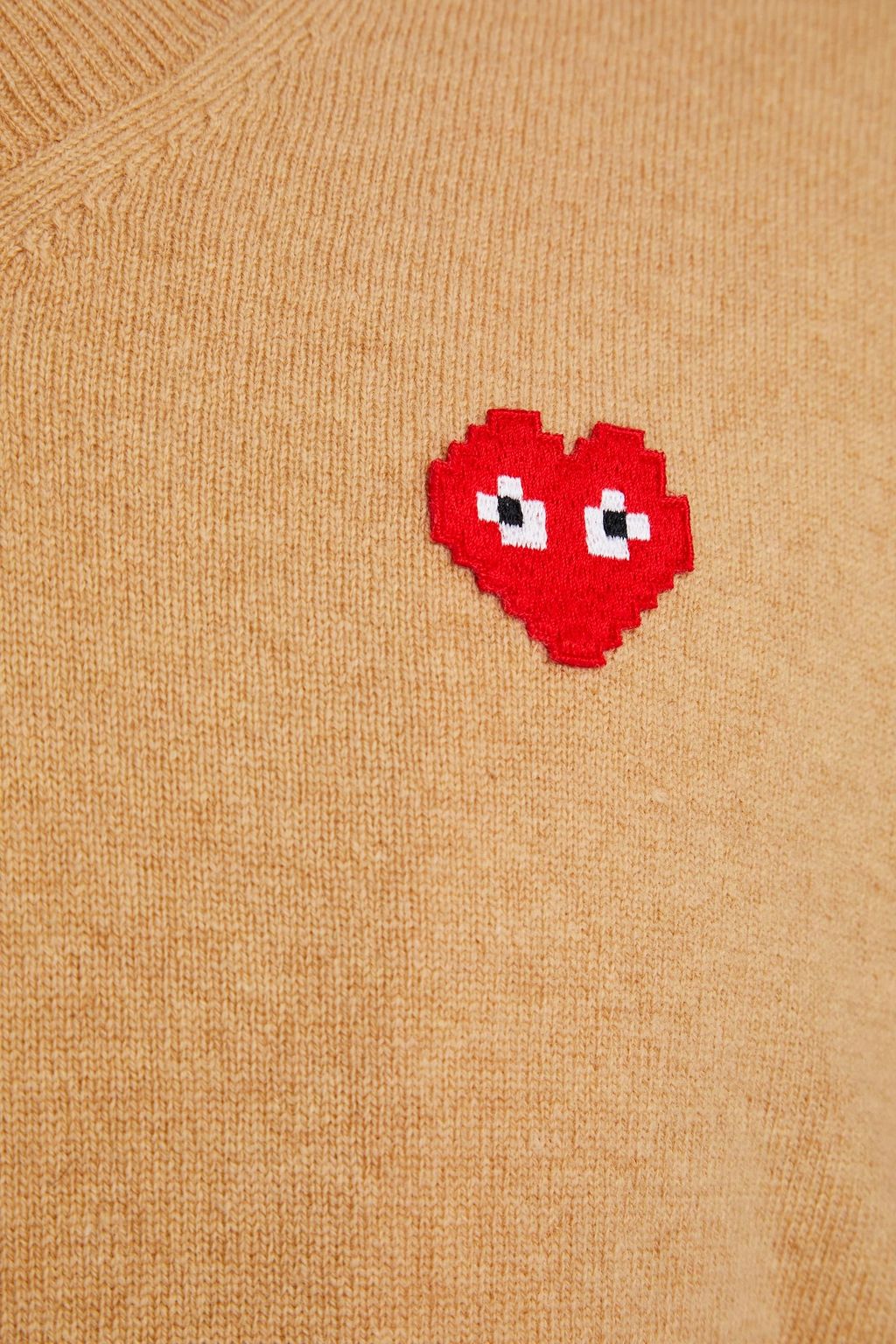 COMME DES GARÇONS PLAY Appliquéd wool cardigan