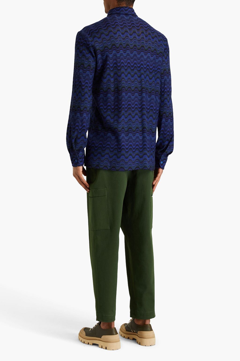 MISSONI Crochet-knit polo shirt