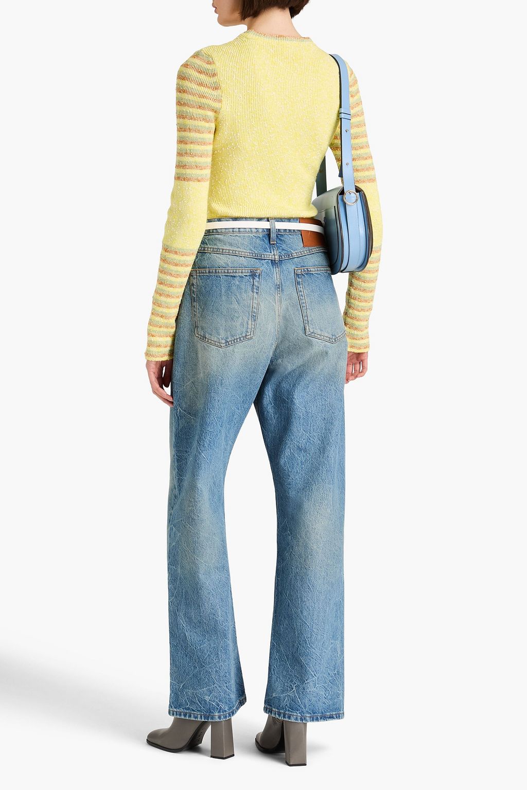 VICTORIA BECKHAM Gestreifter Pullover aus einer Baumwollmischung