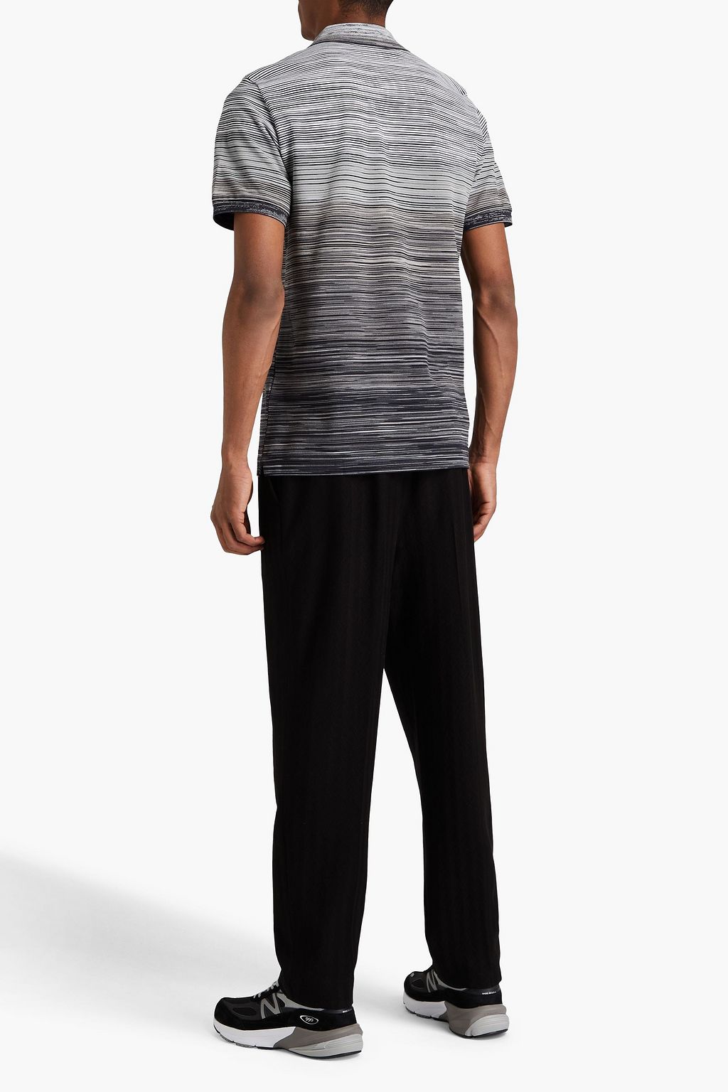 MISSONI Space-dyed cotton-piqué polo shirt