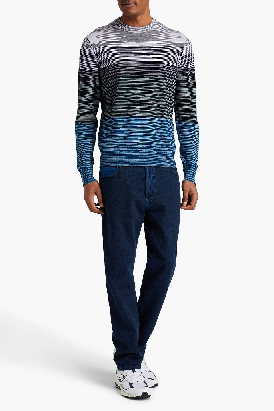 Missoni Space-dyed Wool Sweater In Black