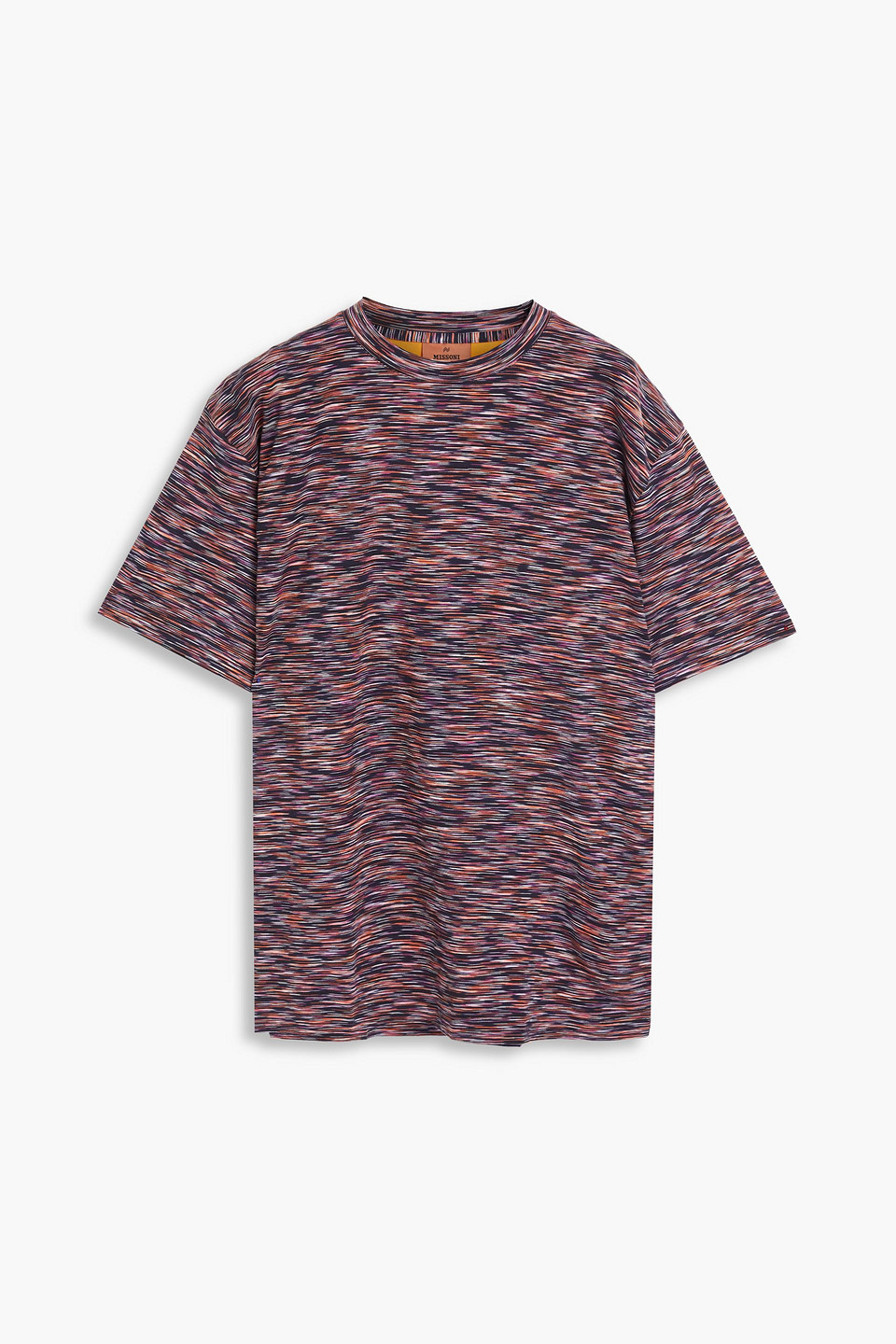 Missoni Space-dyed Cotton-jersey T-shirt In Orange