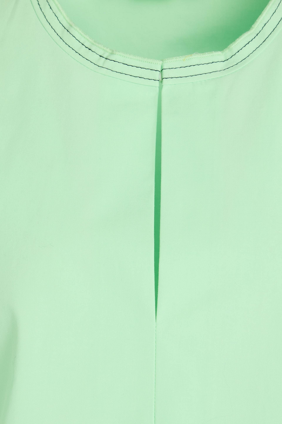 Victoria Beckham Cotton-blend Poplin Top In Light Green