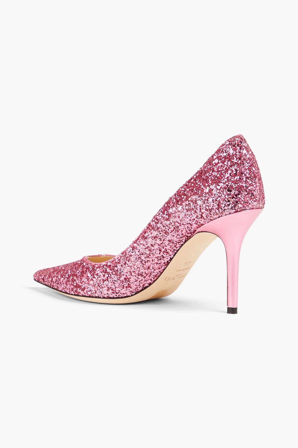 JIMMY CHOO Agnes glittered woven pumps