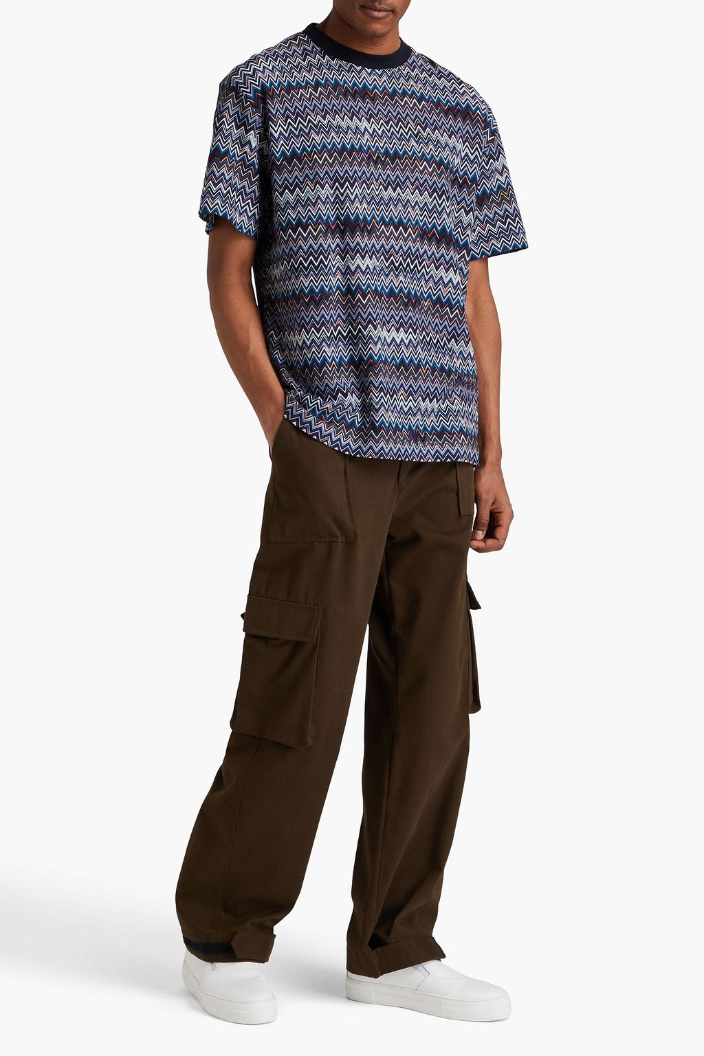 MISSONI Crochet-knit cotton-blend T-shirt