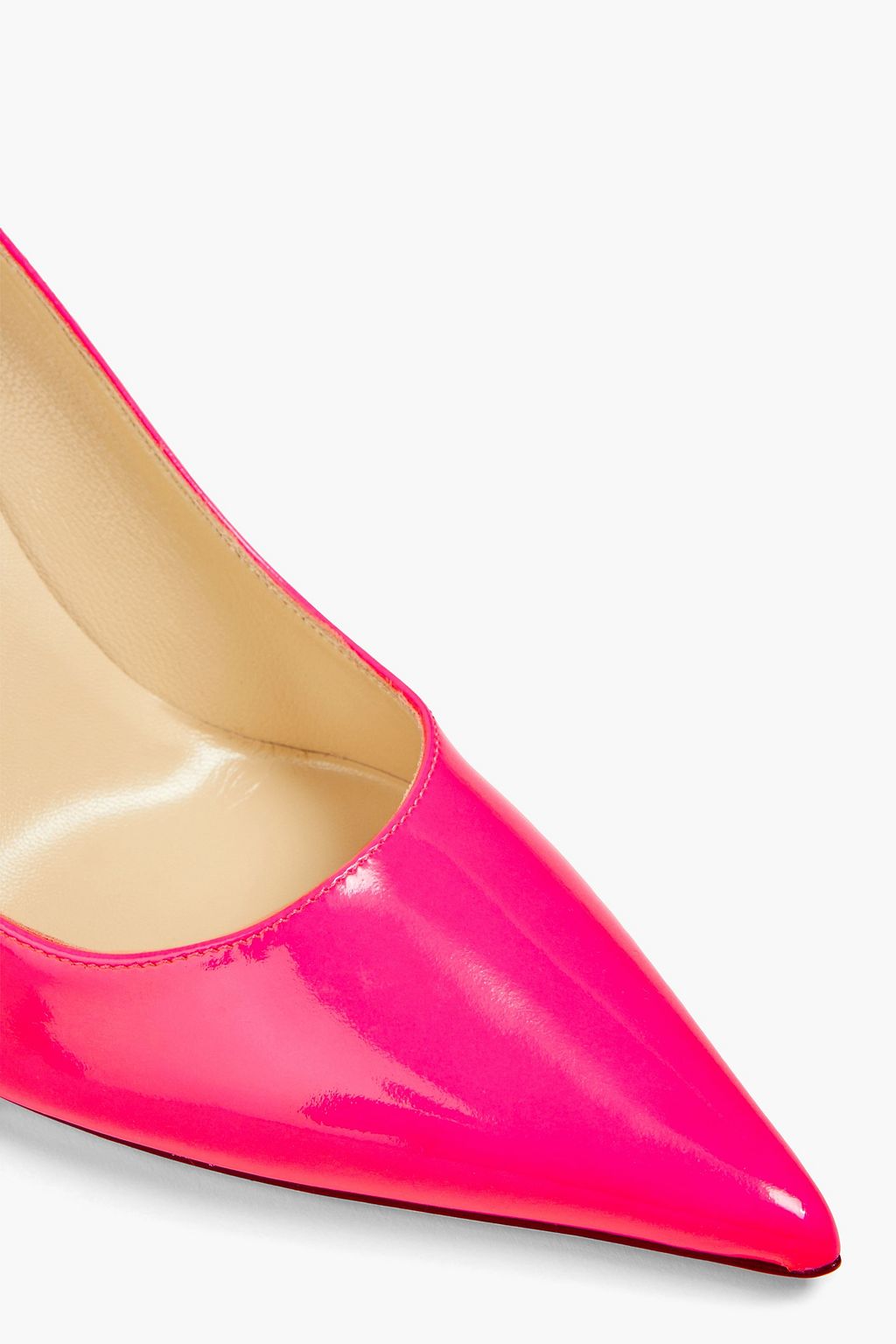 JIMMY CHOO 아그네스 네온 페이턴트 인조 가죽 펌프스
