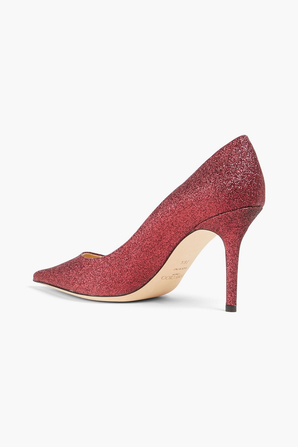 JIMMY CHOO Agnes glittered woven pumps THE