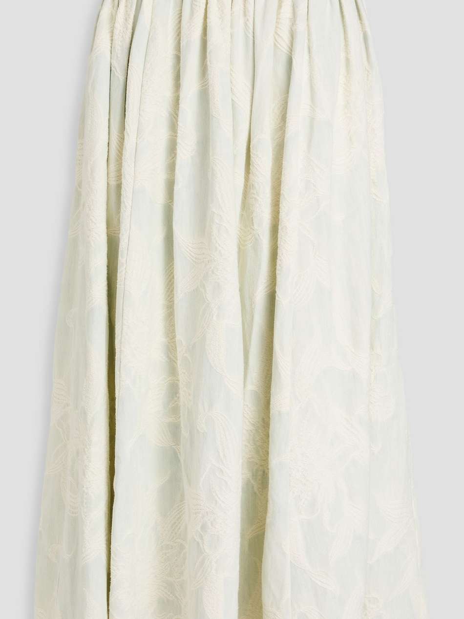 denim-jacquard maxi skirt