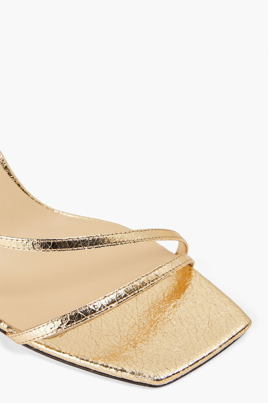 JIMMY CHOO صندل "آرت 85" من الجلد بنمط متشقق بلون معدني