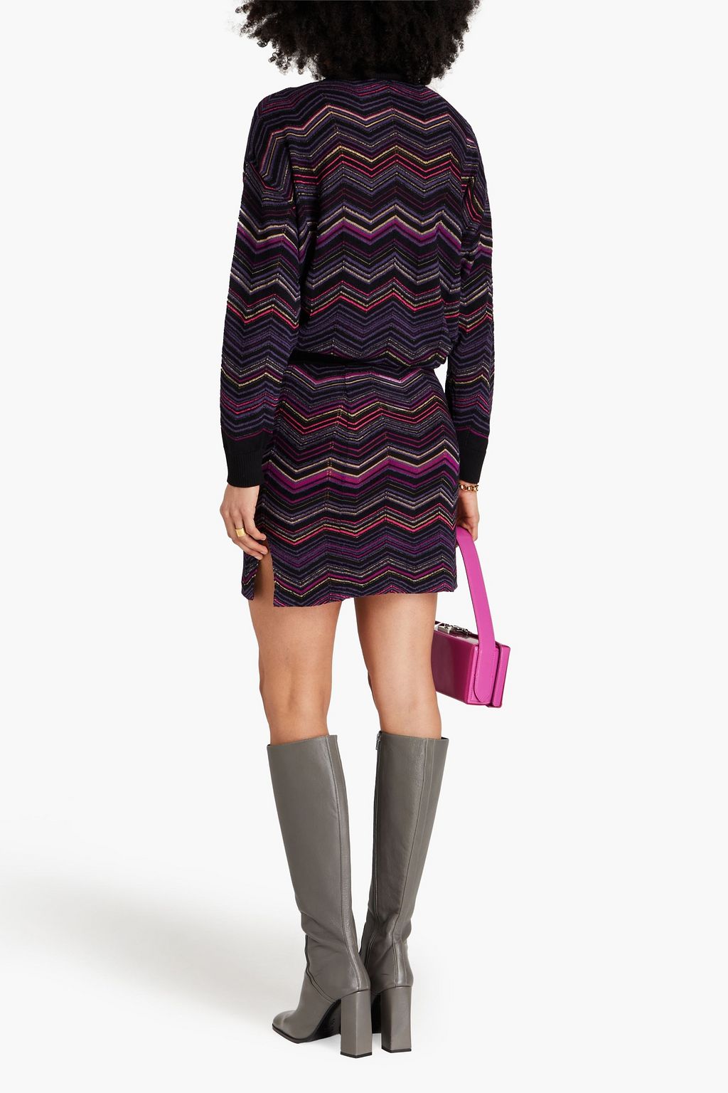 MISSONI Brushed wool-blend mini skirt