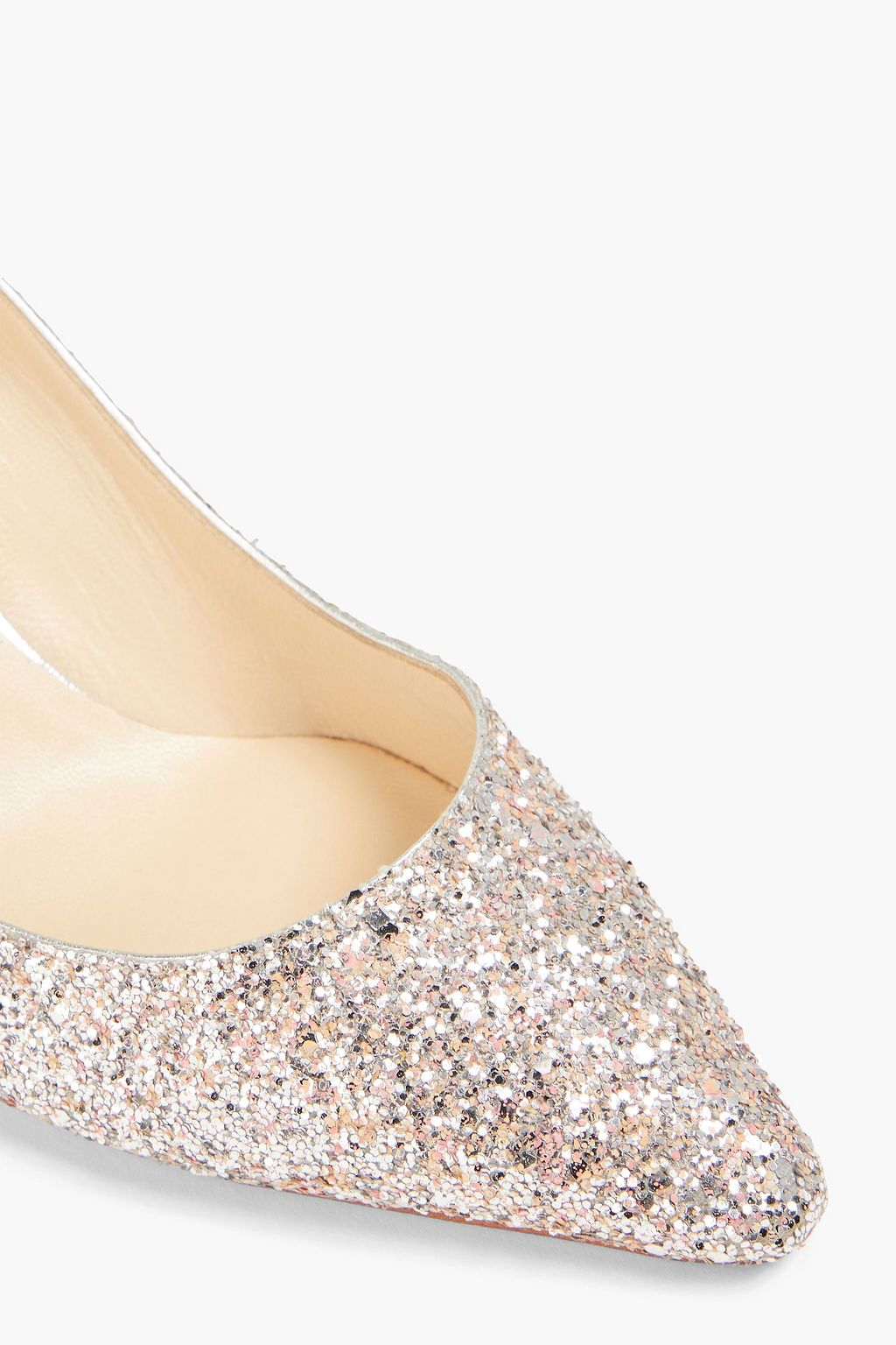 JIMMY CHOO Romy 60 glittered woven pumps