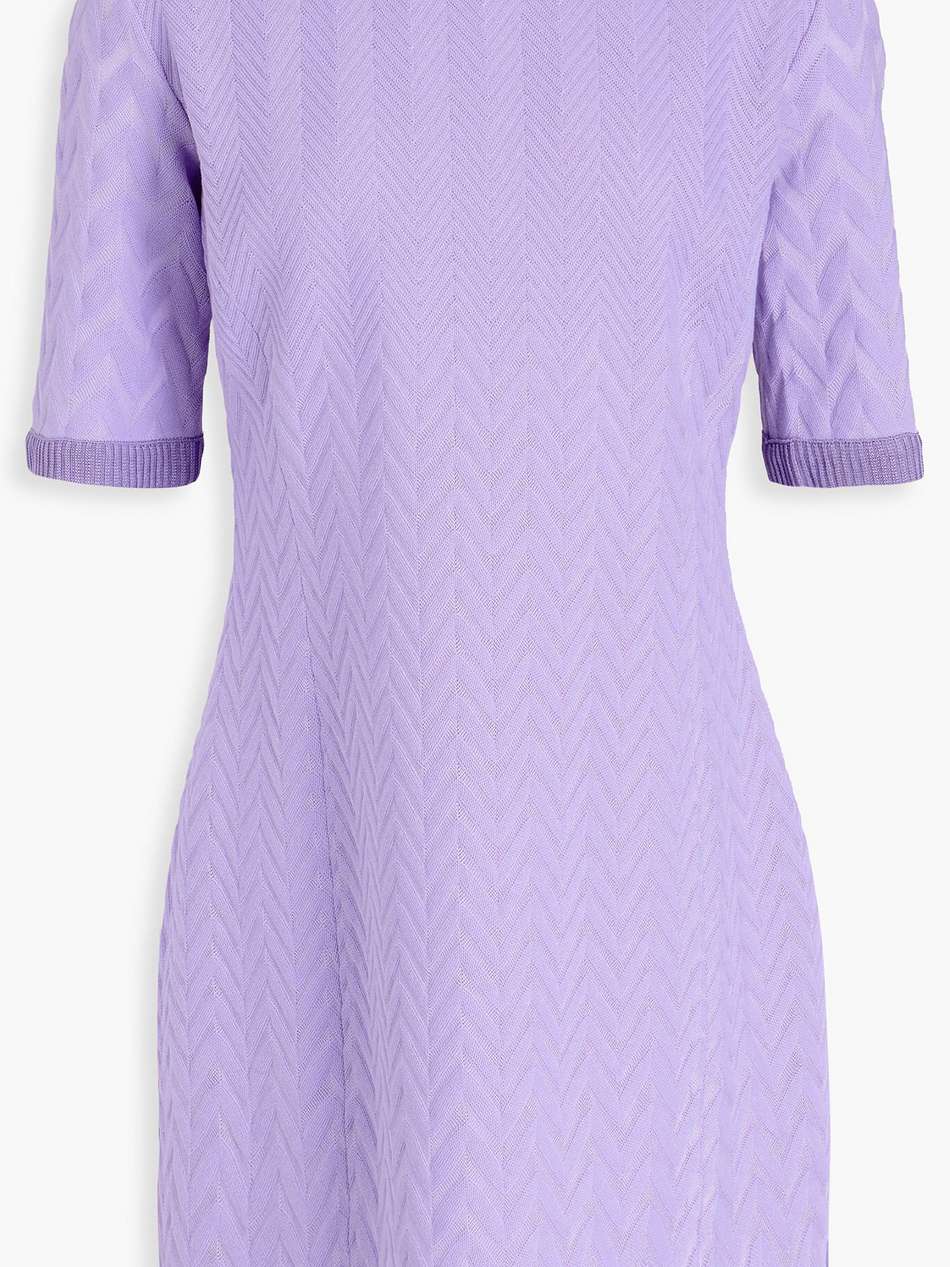 jacquard-knit cotton-blend mini dress