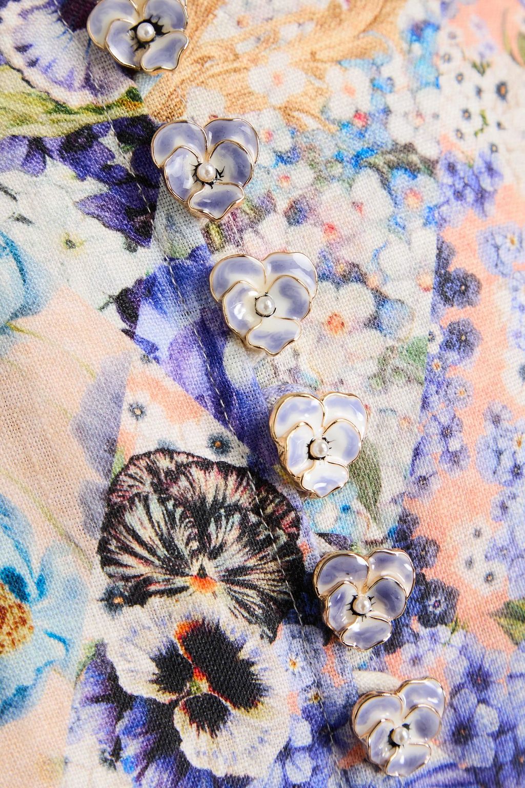 ZIMMERMANN Floral-print linen mini dress