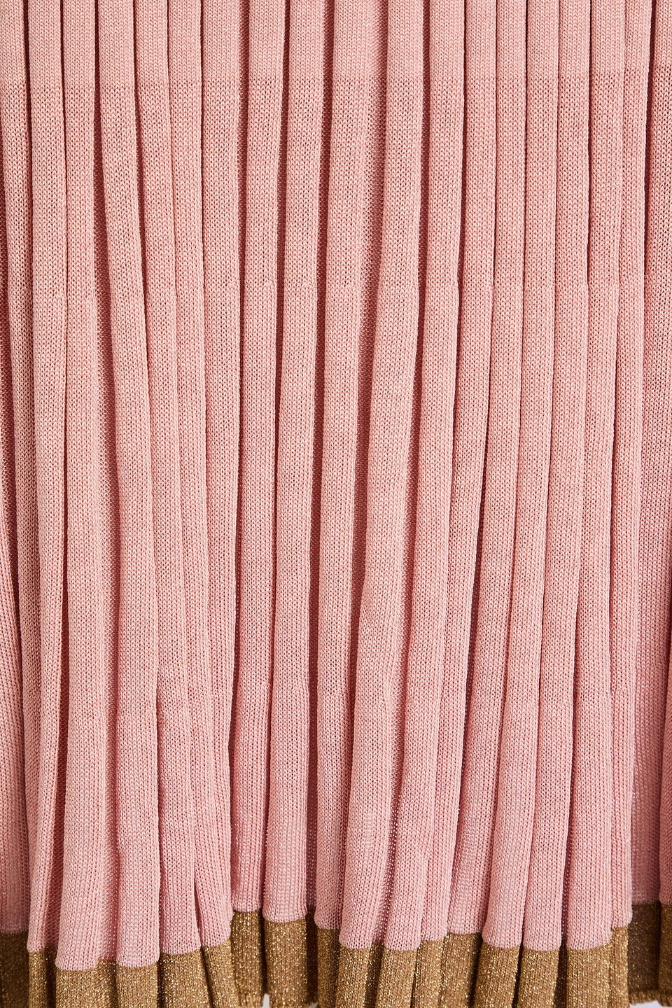 ZIMMERMANN METALLIC RIBBED-KNIT MIDI SKIRT