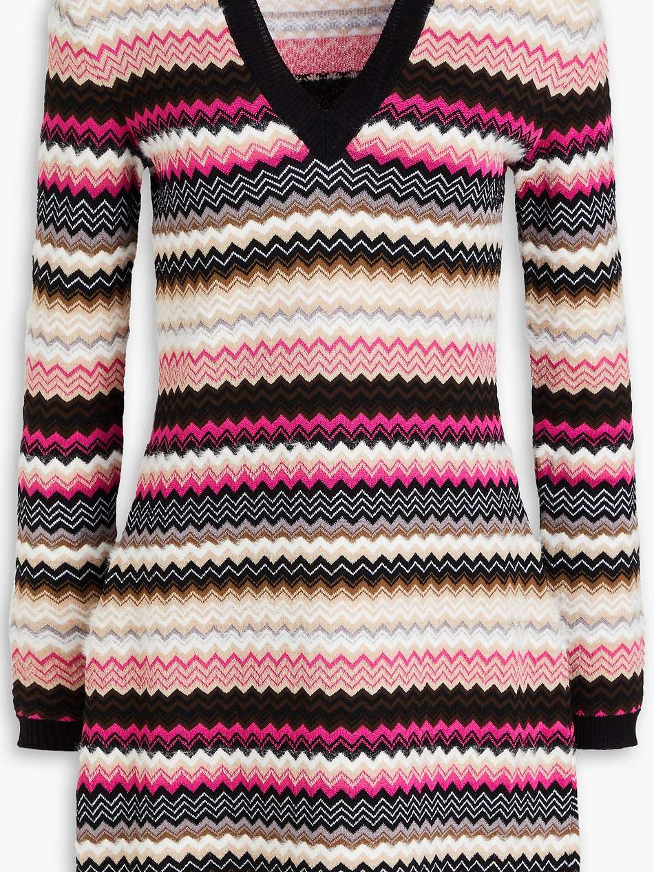 jacquard-knit mini dress