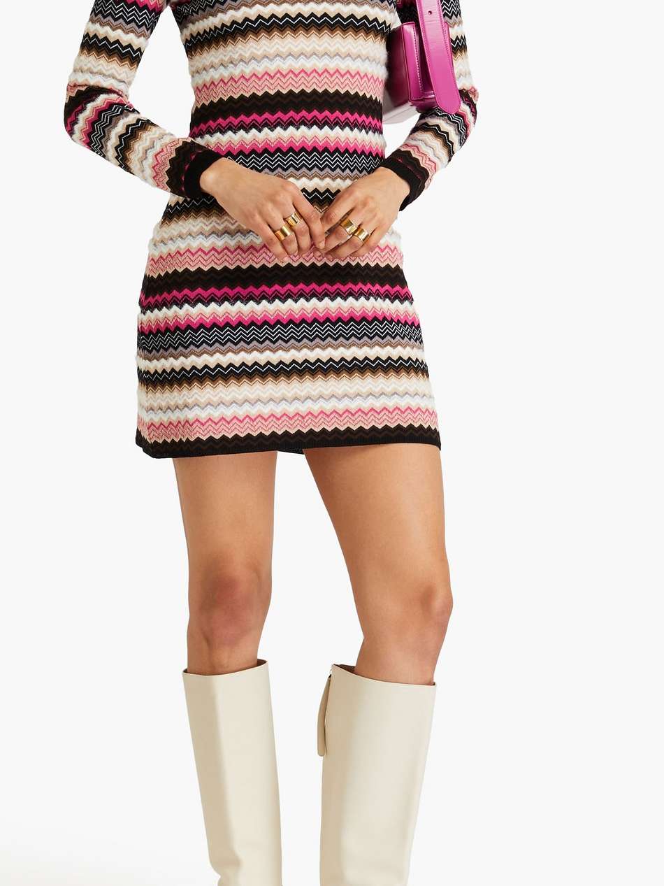 jacquard-knit mini dress