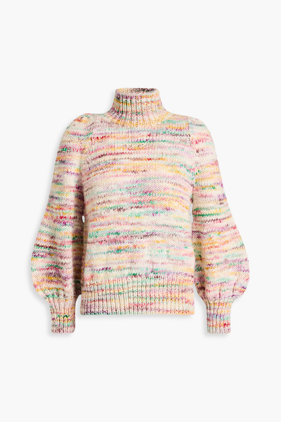 Zimmermann Rollkragenpullover Aus Wolle In Space-dye-optik In Weiss