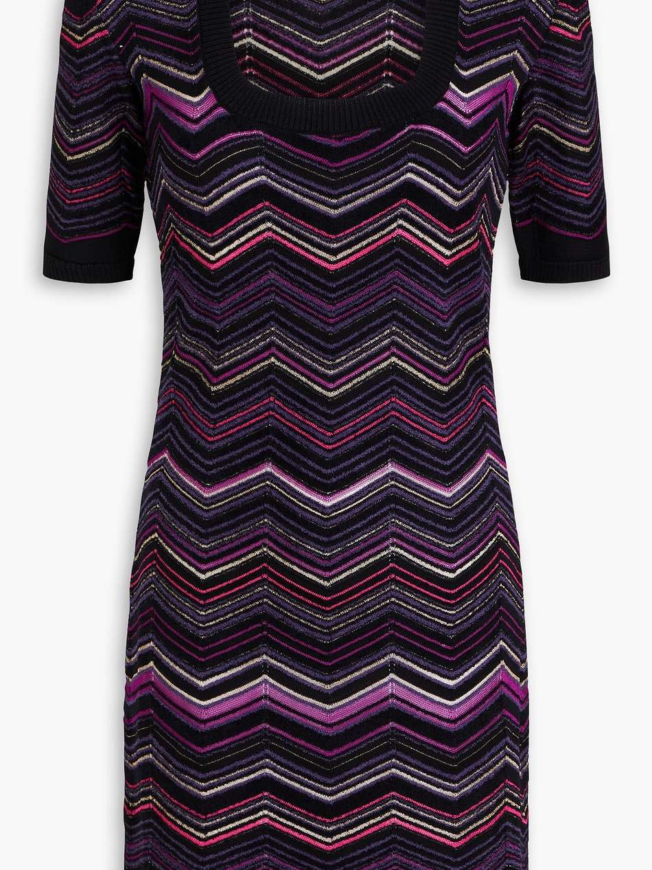 crochet-knit wool-blend mini dress