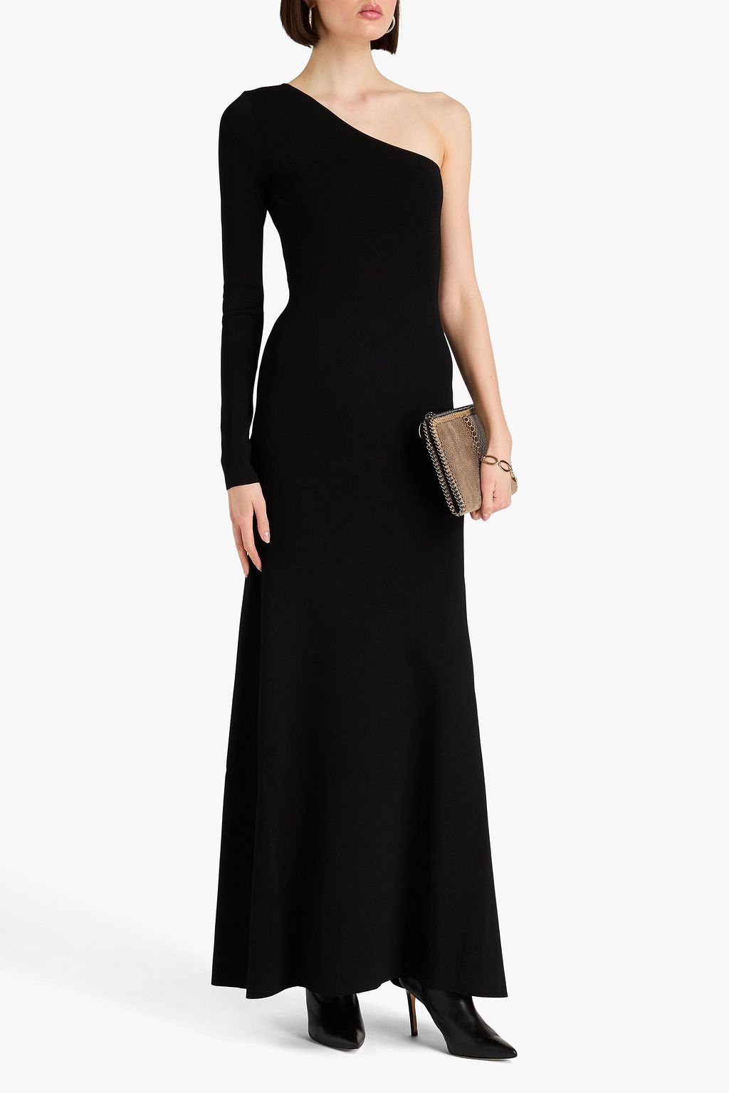 VICTORIA BECKHAM 원 숄더 스트레치 니트 맥시 드레스