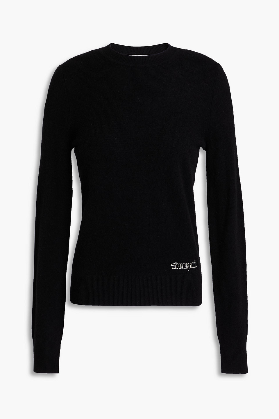Zimmermann Embroidered Cashmere Sweater In Black