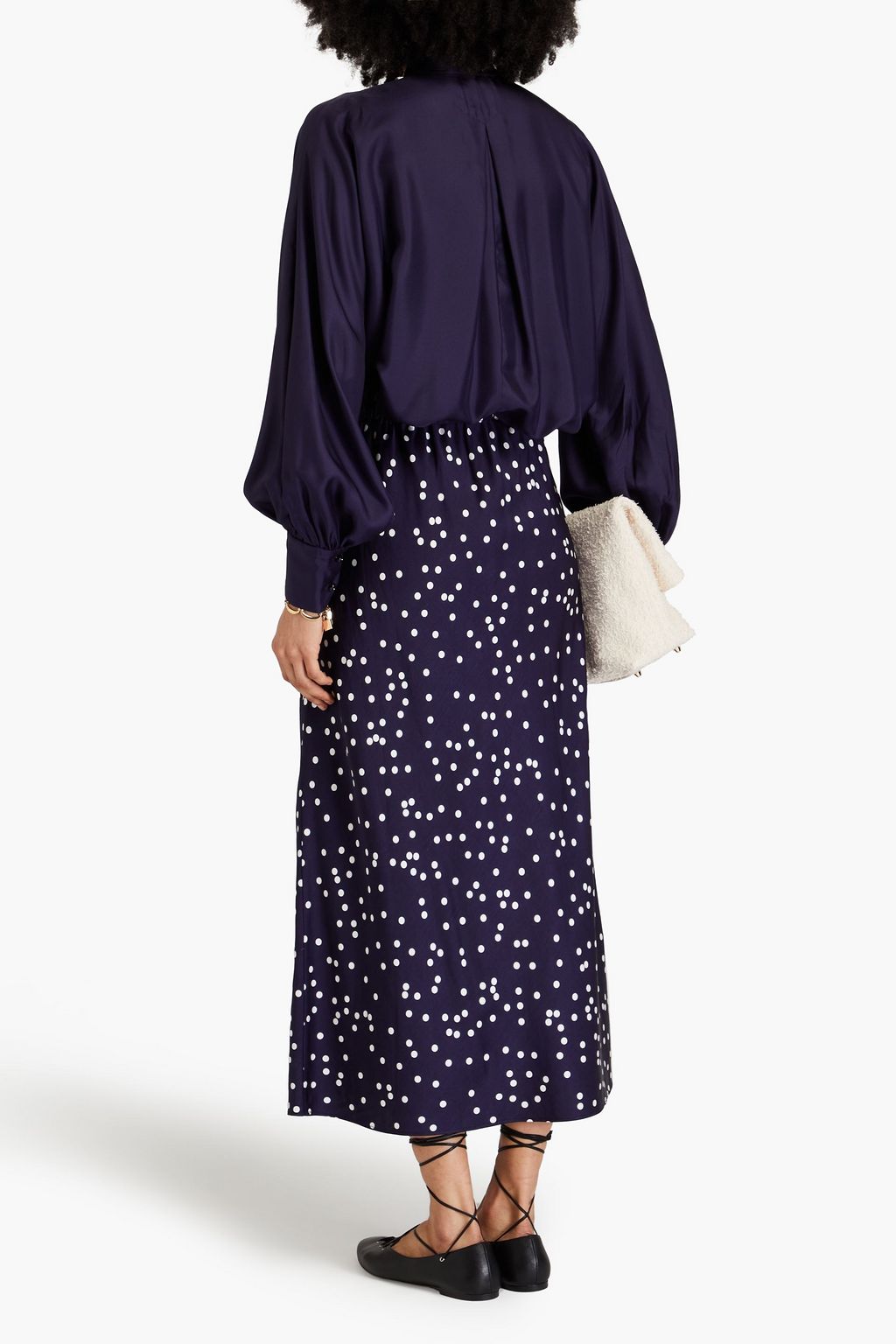 ZIMMERMANN Pussy-bow silk-twill blouse