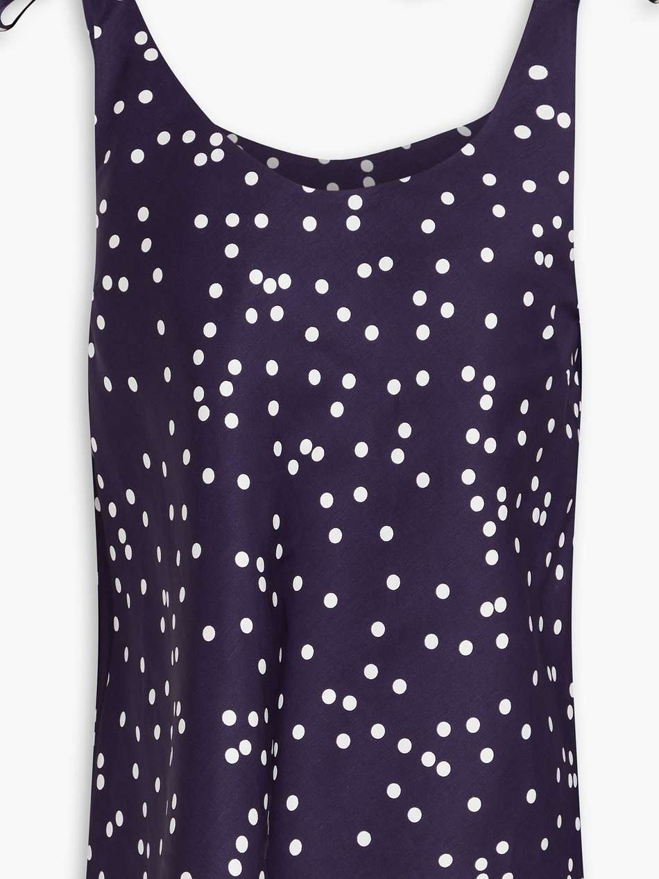 polka-dot satin top