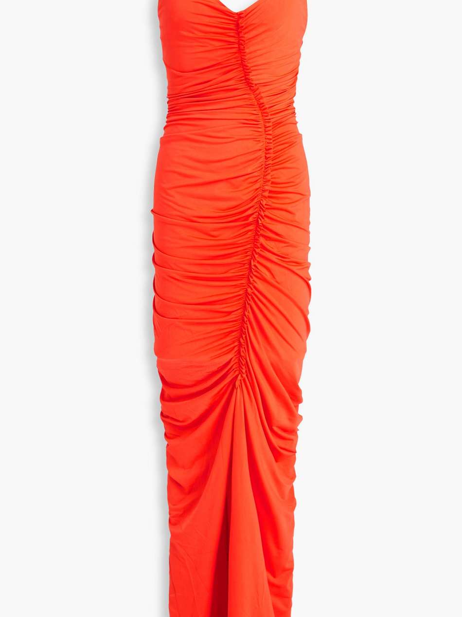 ruched stretch-jersey maxi dress
