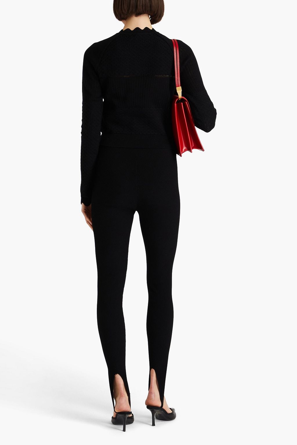 VICTORIA BECKHAM Crochet-knit cotton-blend sweater