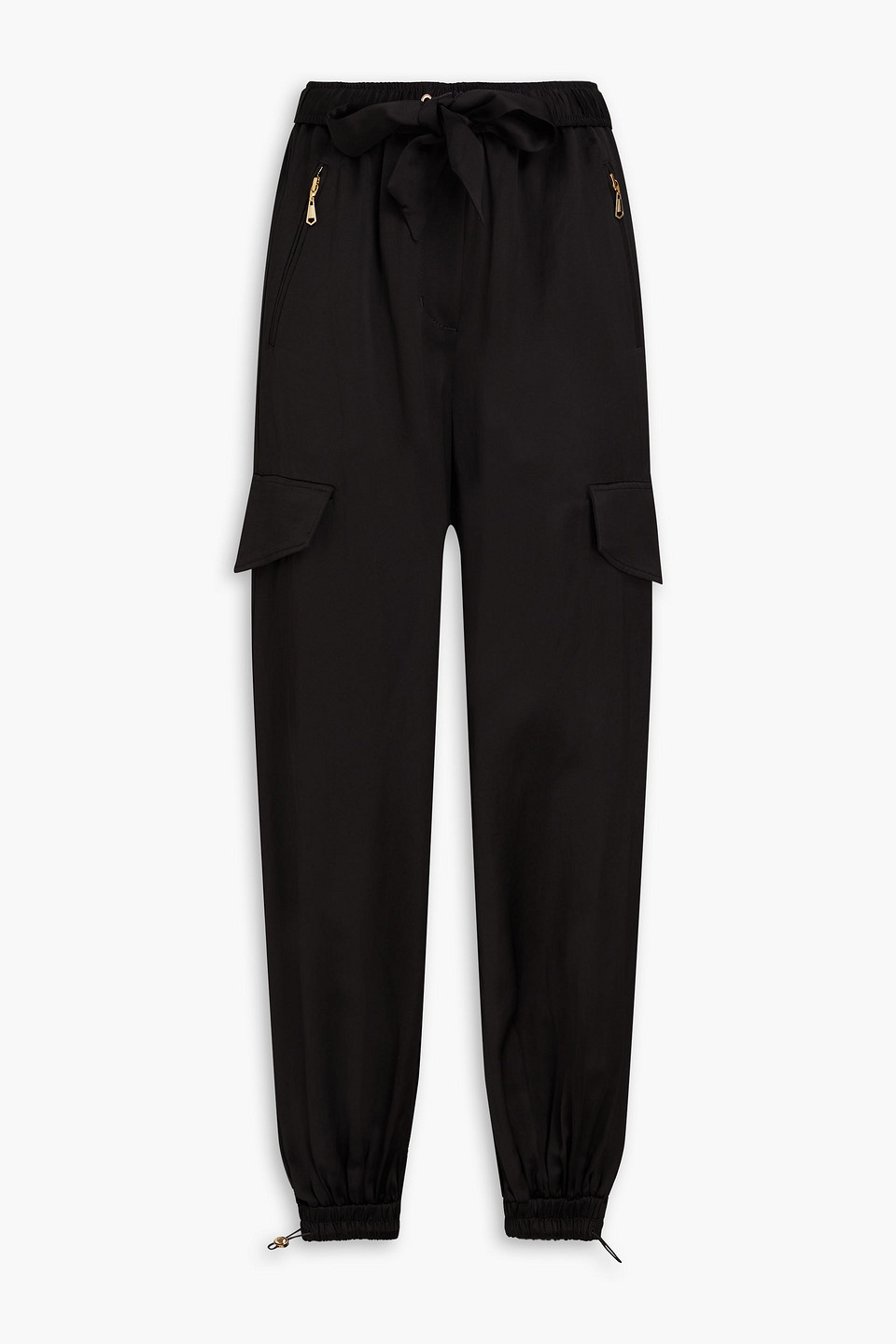 Zimmermann Shantung Cargo Trousers In Black