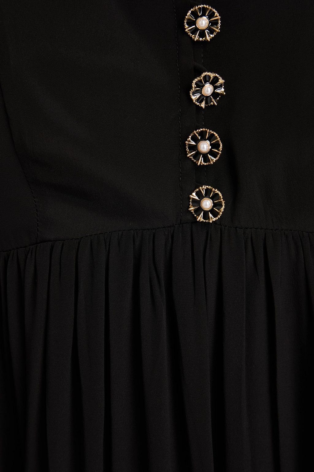 ZIMMERMANN Ruffled button-detailed crepe de chine midi dress