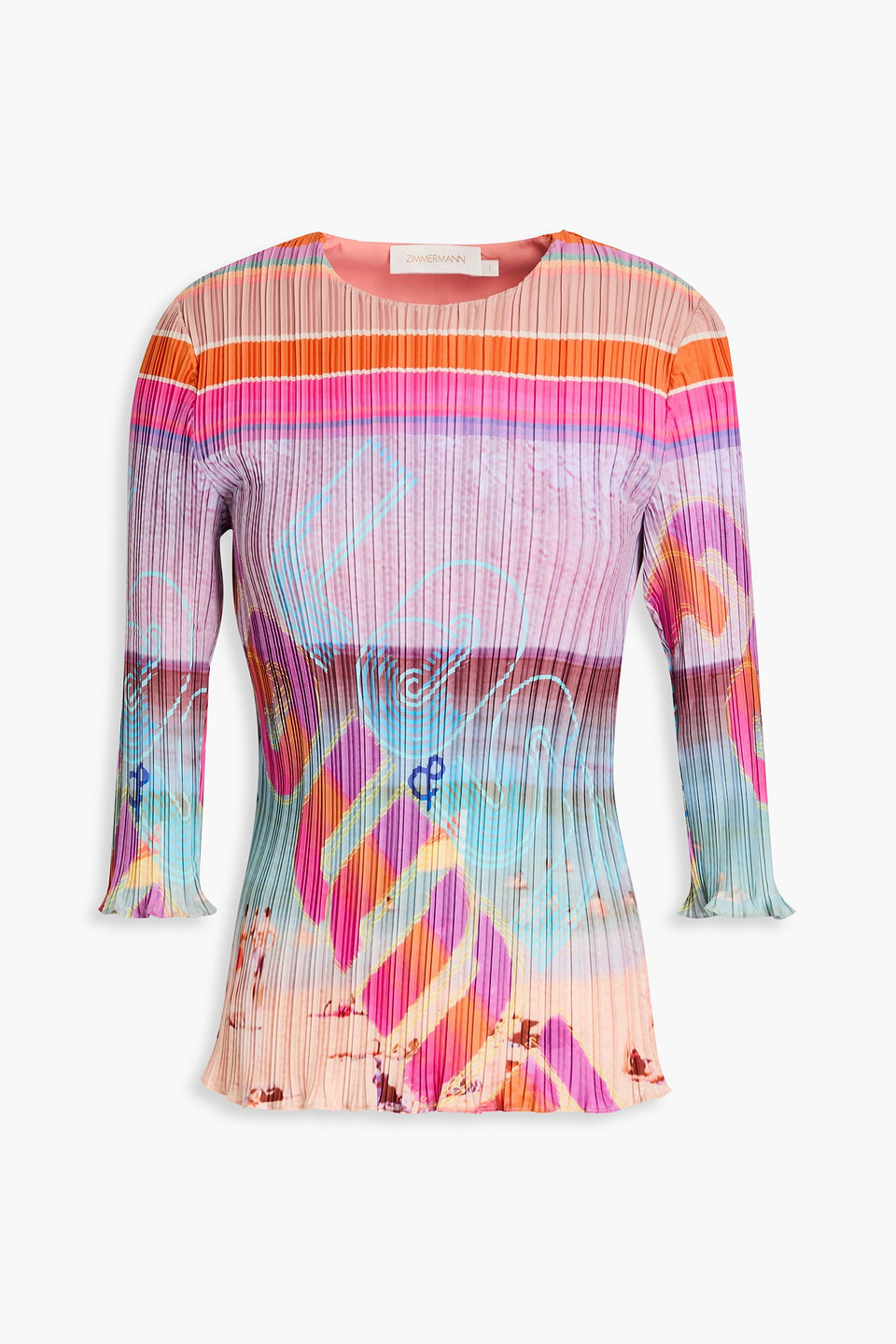 Zimmermann Wonderland Tee Shirt And Skirt In Poster Print