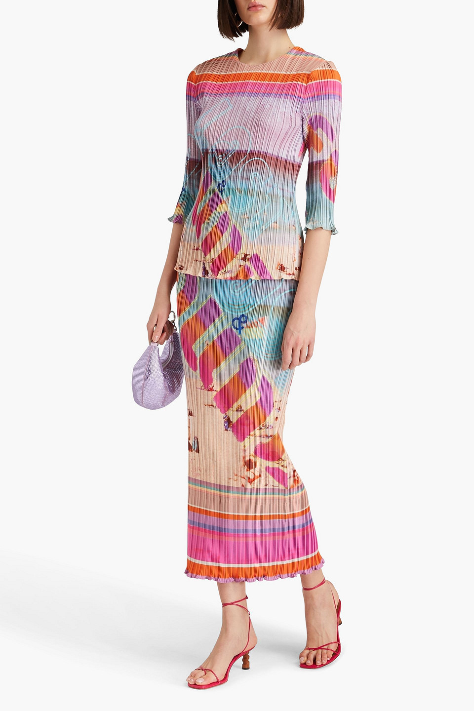 Zimmermann Wonderland Tee Shirt And Skirt In Lilac