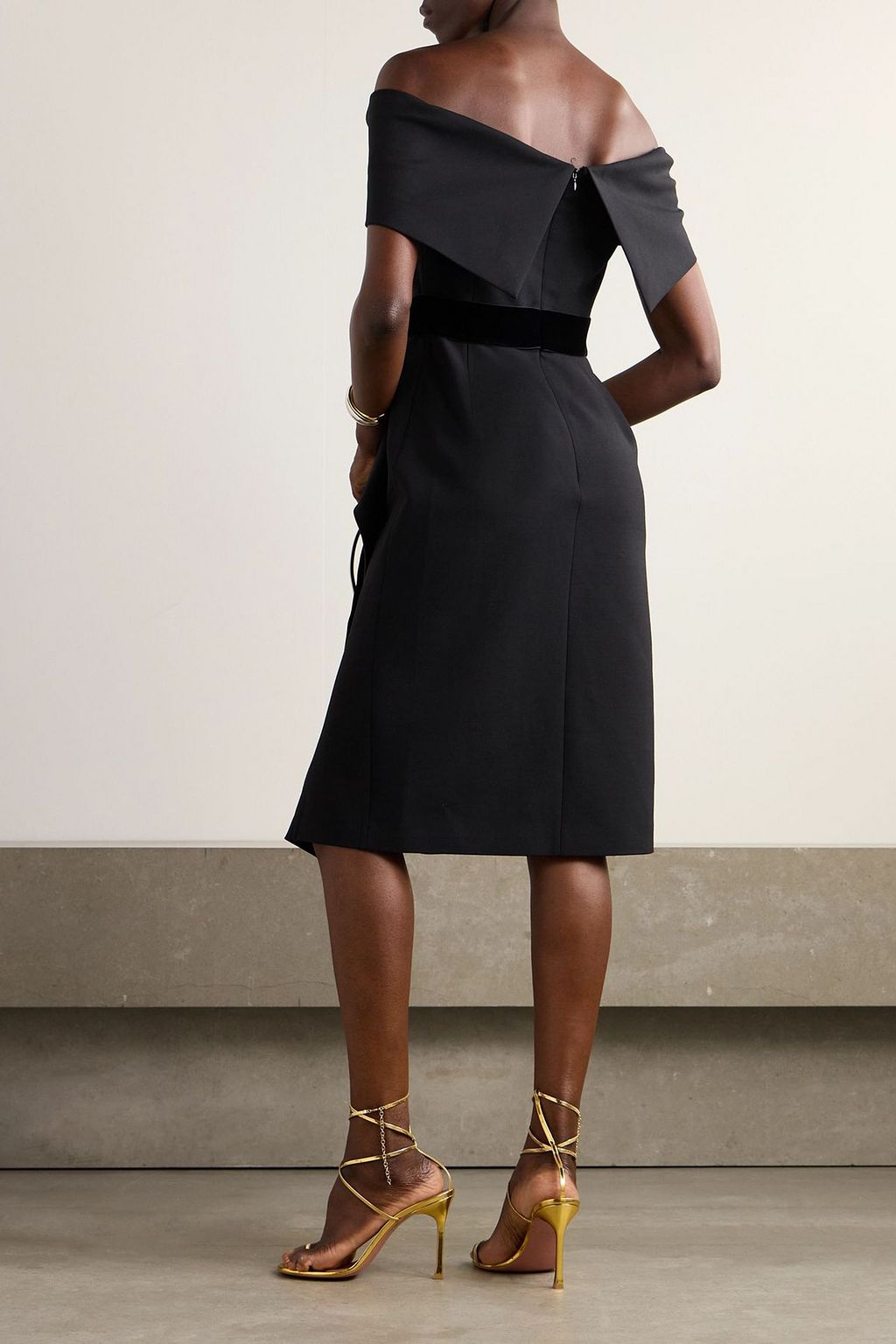 black faux leather midi dress Cyberpunk Faux Leather Midi Dress