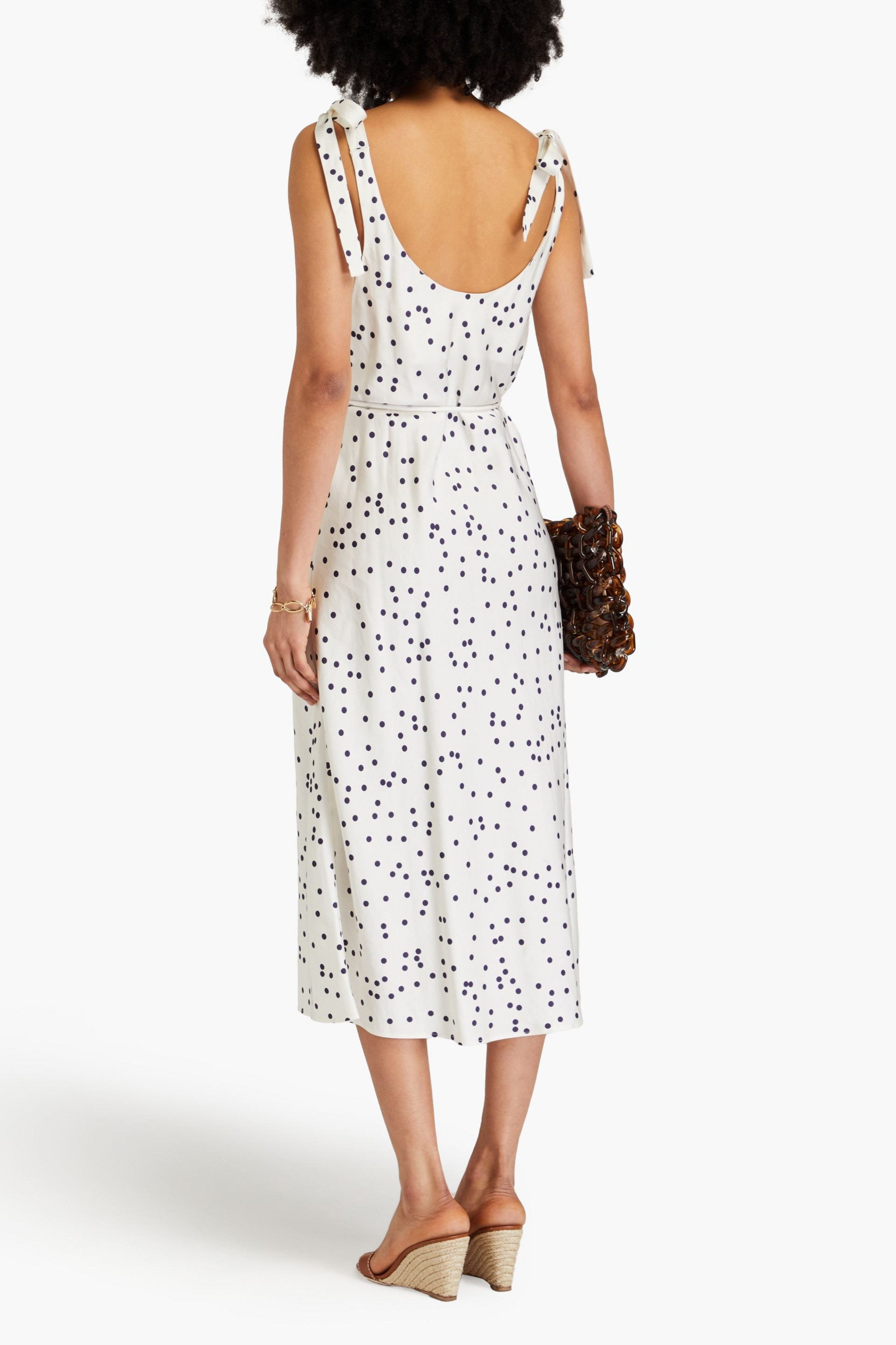 Zimmermann Polka-dot satin midi dress thumbnail