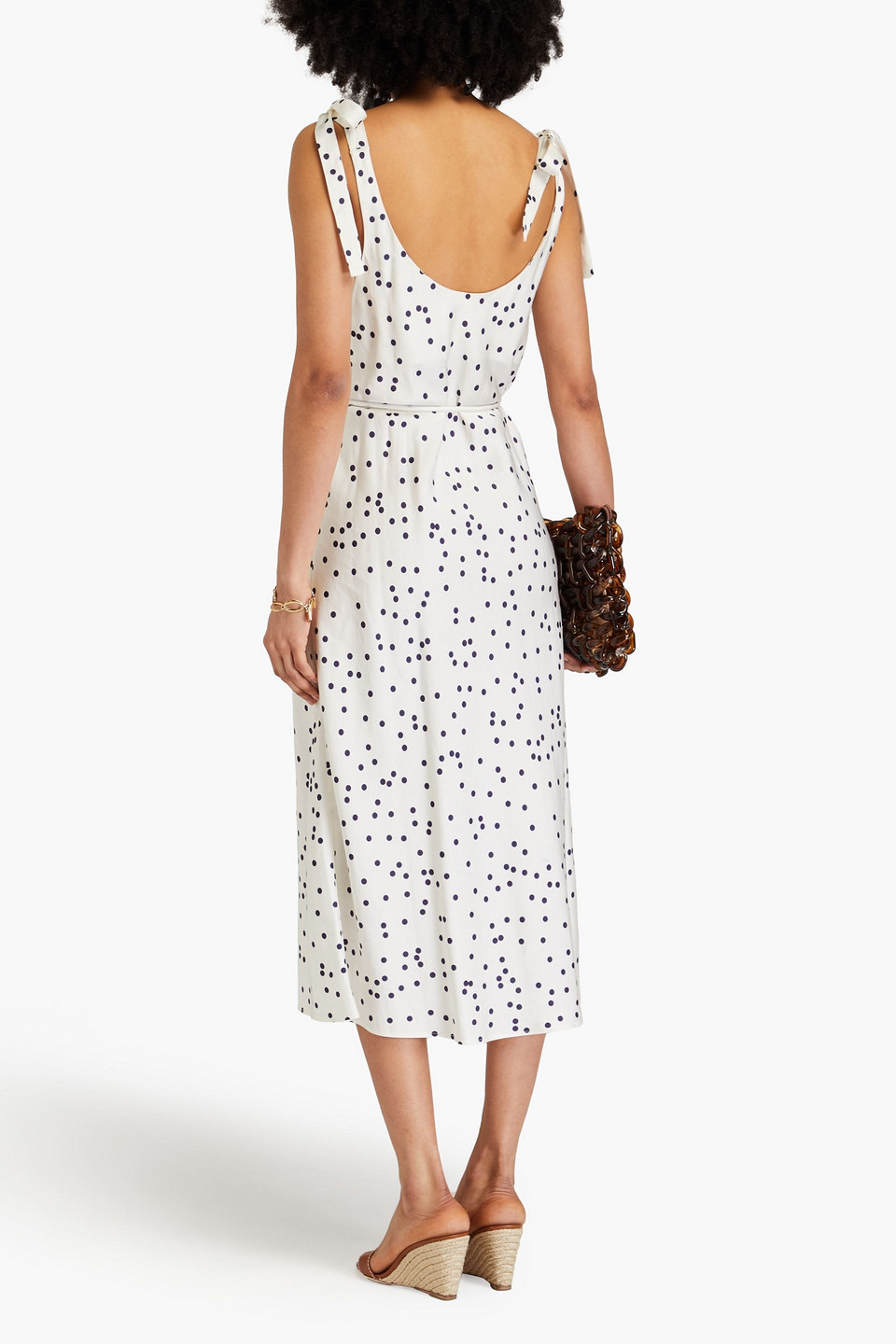 ZIMMERMANN POLKA-DOT SATIN MIDI DRESS