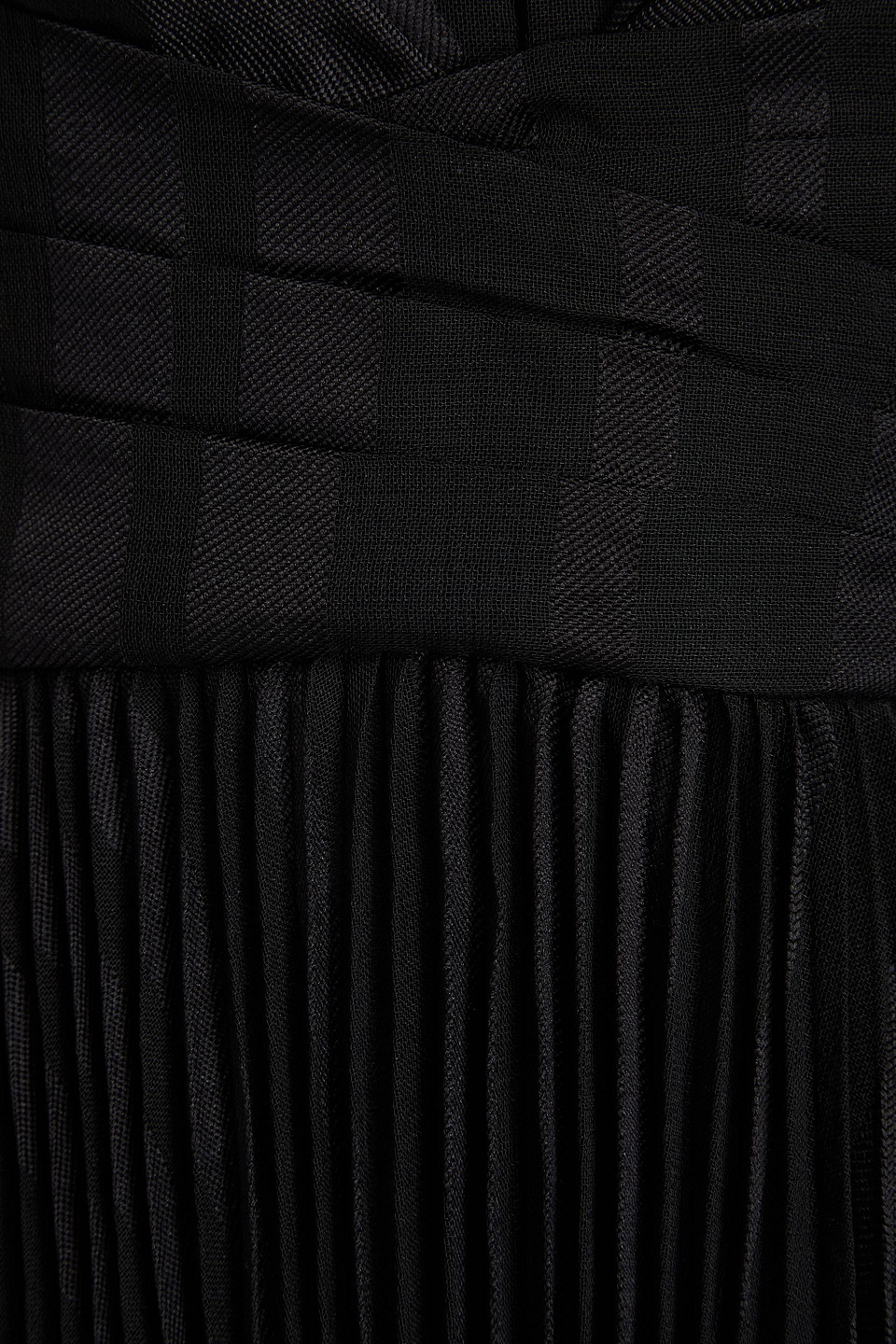 Zimmermann Pleated Jacquard Midi Dress In Black