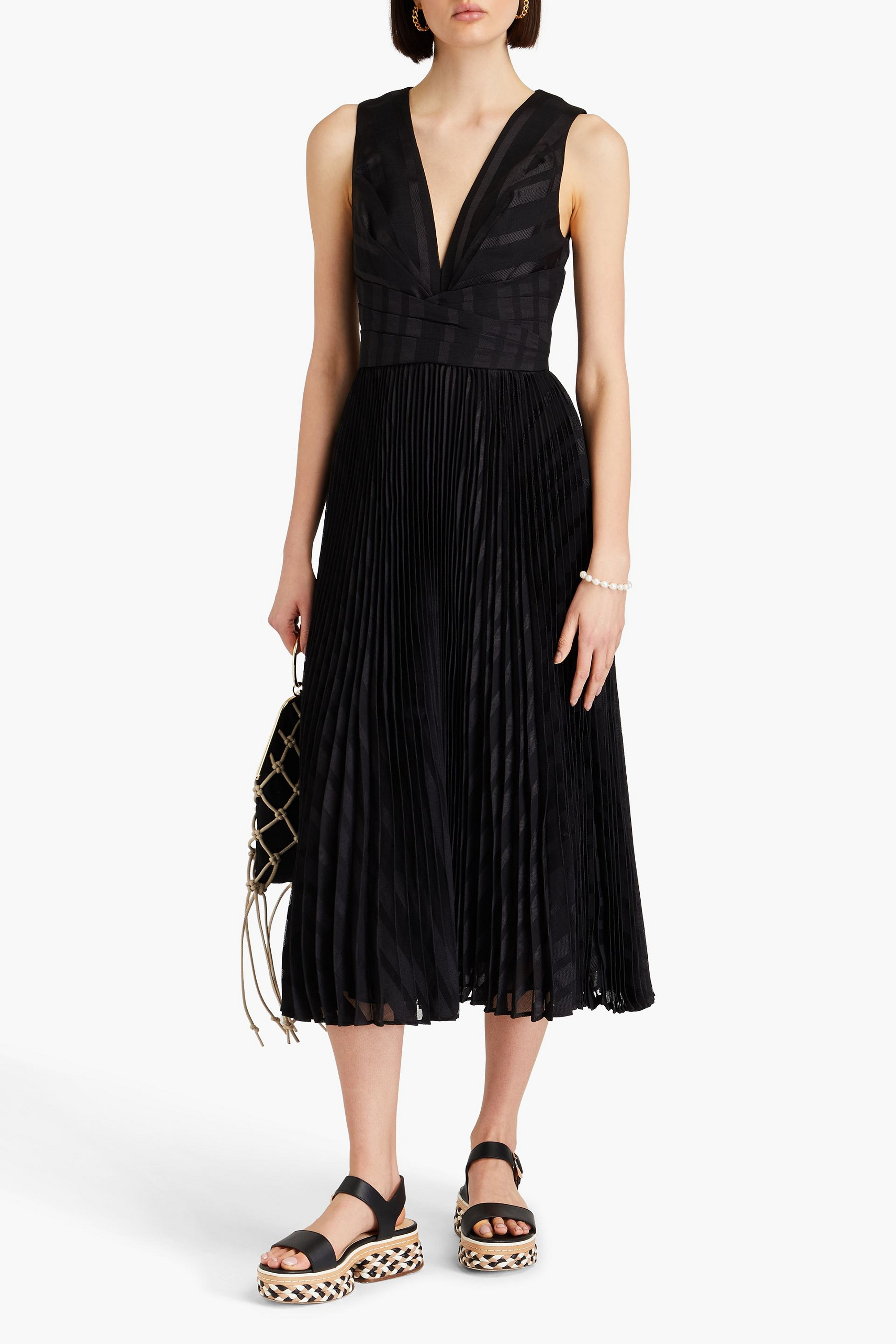Zimmermann Pleated jacquard midi dress