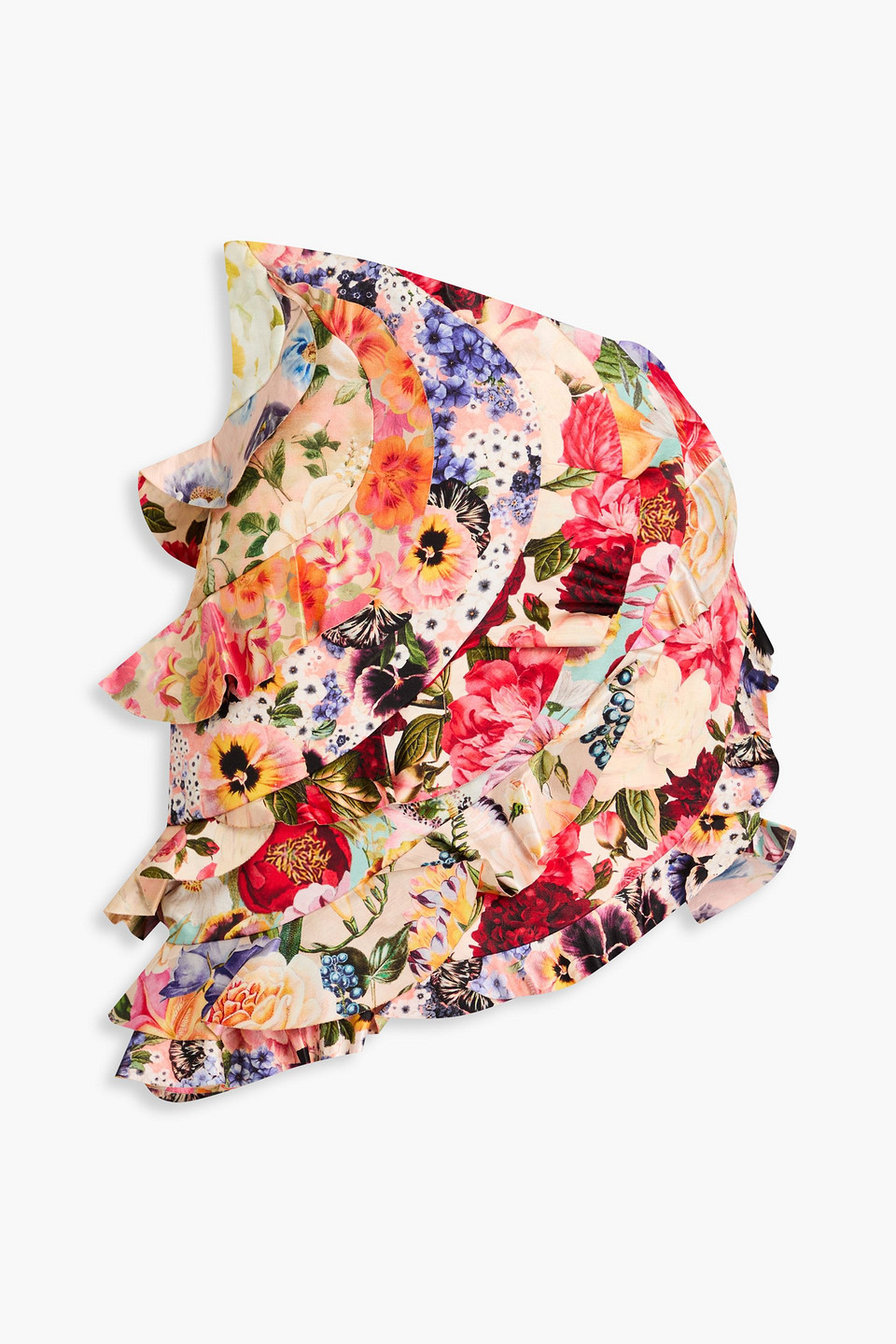 Zimmermann - Asymmetric floral-print linen and silk-blend mini skirt - Red - 4