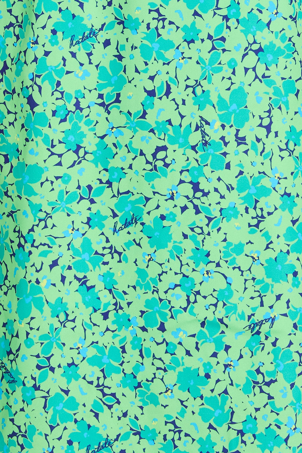 Rotate Birger Christensen Floral-print Satin Midi Dress In Light Green